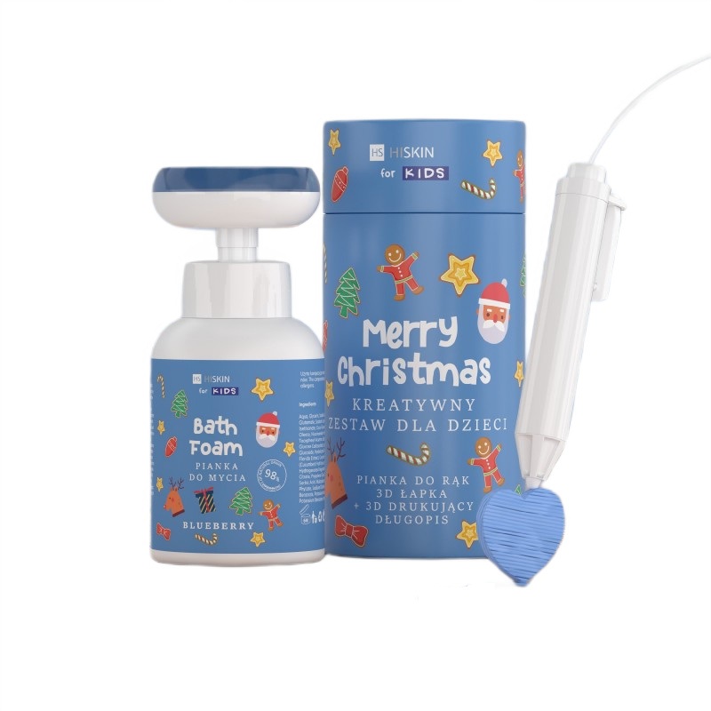 Kids Merry Christmas Set Merry Christmas Creative Set For Kids Blue Berry Foam Wash + 3…