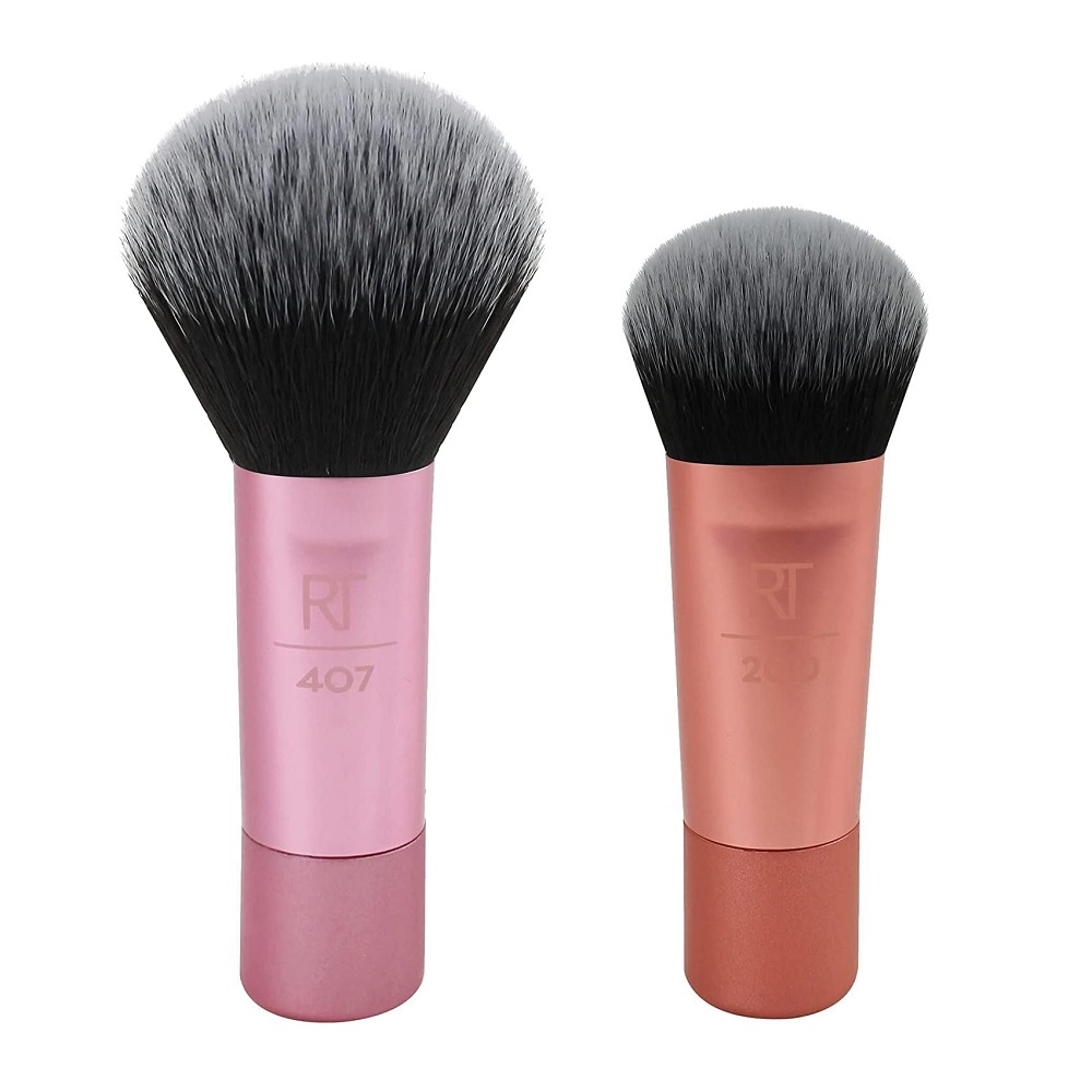 Mini Brush Duo Face Brush Set, 2 Pieces