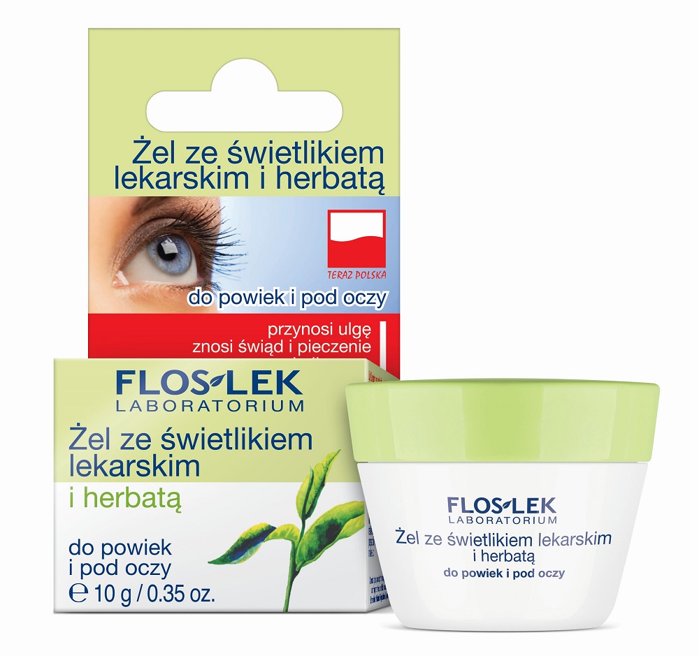 FlosLek Laboratorium Eye Care gél na očné okolie s očiankou a zeleným čajom 10 g