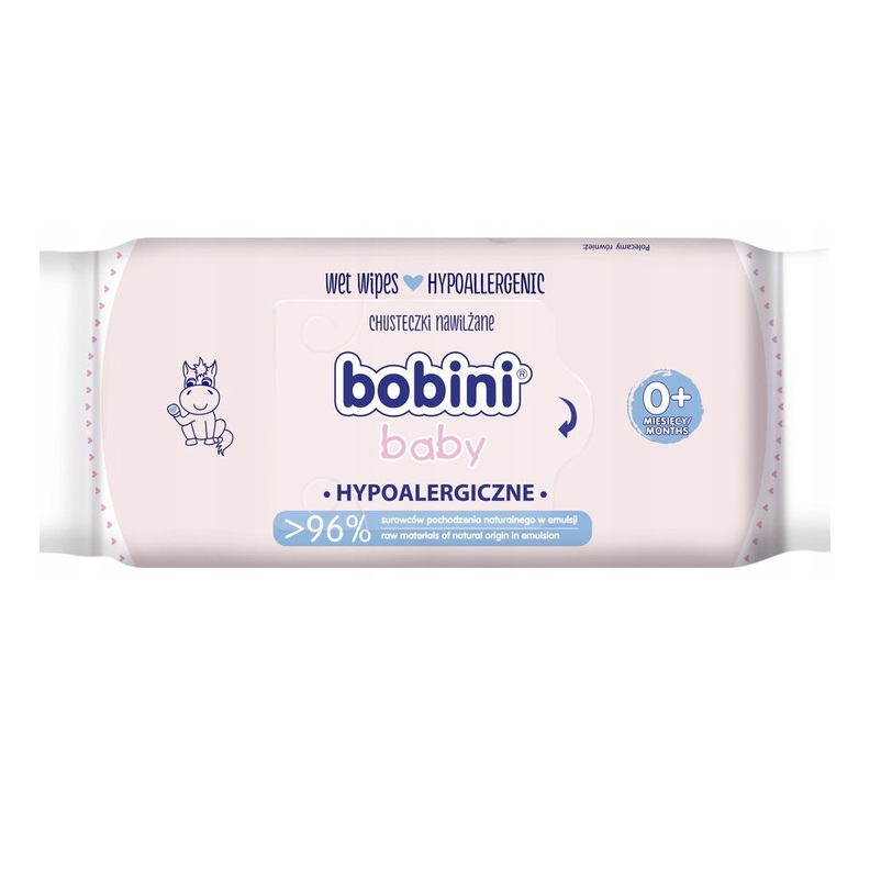 Bobini, Bobini Baby hypoalergénne vlhčené obrúsky pre dojčatá a deti 60ks