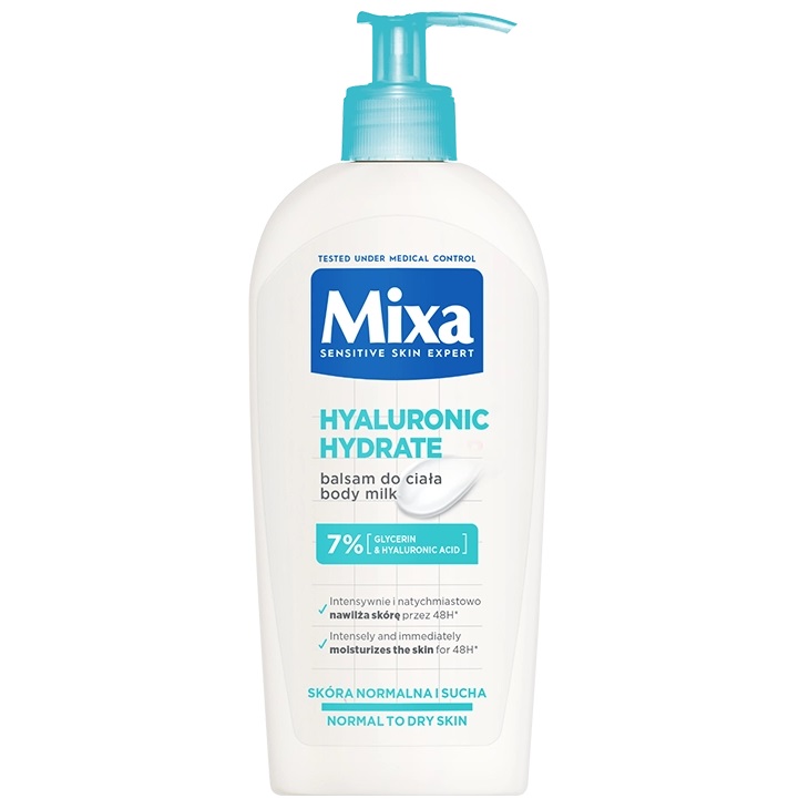 Mixa Ľahké hydratačné telové mlieko pre suchú a citlivú pokožku Hyalurogel (Intensive Hydrating Milk) 400 ml