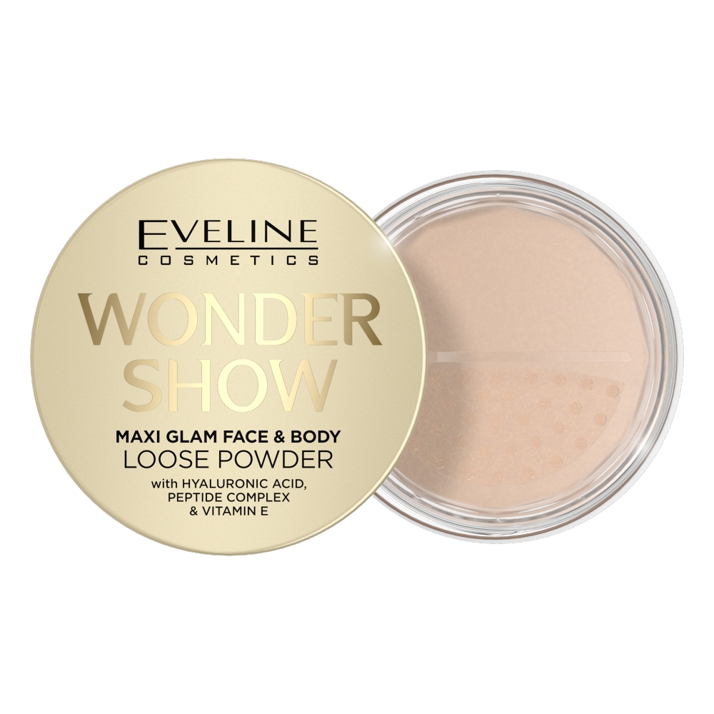 Eveline Cosmetics Wonder Show rozjasňujúci sypký púder na tvár a telo 6g