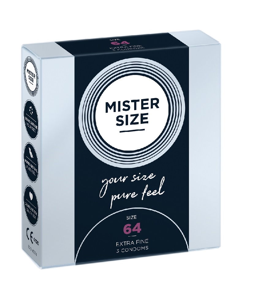 Kondómy Mister Size Vhodné Pre 64mm 3ks.