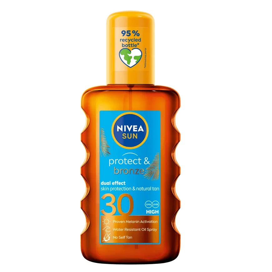 Sun Protect & Bronze Tanning Oil To Activate Natural Tan SPF30