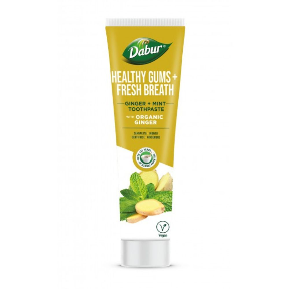 Healthy Gums+ Fresh Breath Zubná Pasta Ginger + Mint S Organickým Zázvorom A Mätou 100 Ml