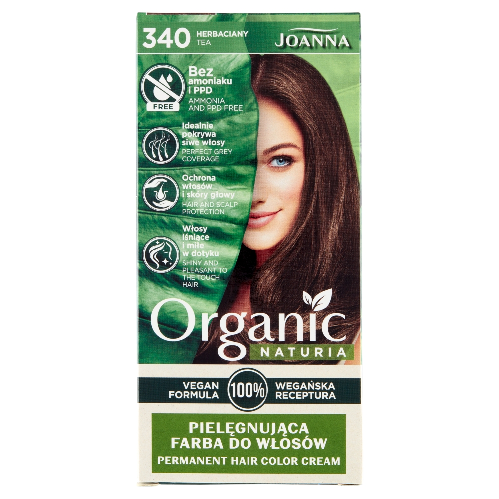 Joanna, Naturia Organická ošetrujúca farba na vlasy 340 Herbaceous