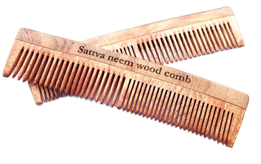 Neem Wood Comb Grzebień Z Drzewa Neem 19cm