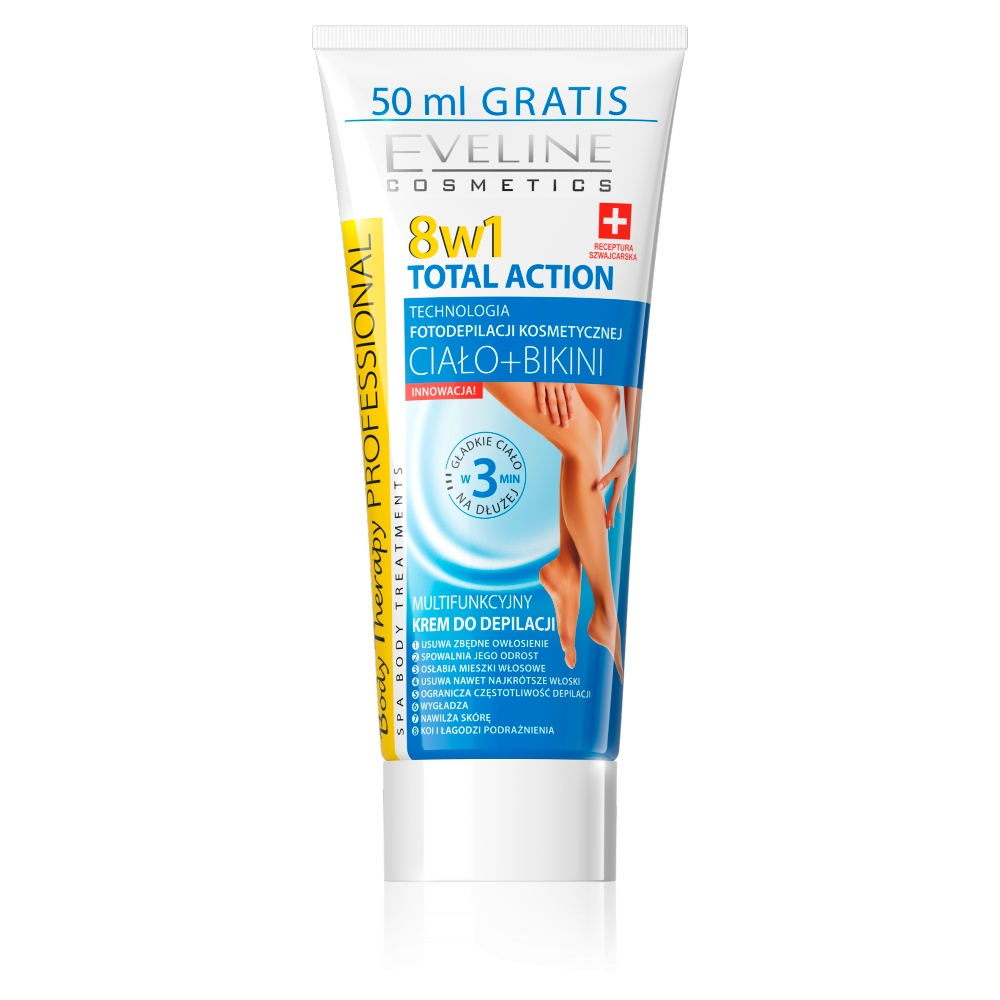 Eveline Cosmetics, Body Therapy Professional 8in1 Total Action multifunkčný depilačný krém 200 ml