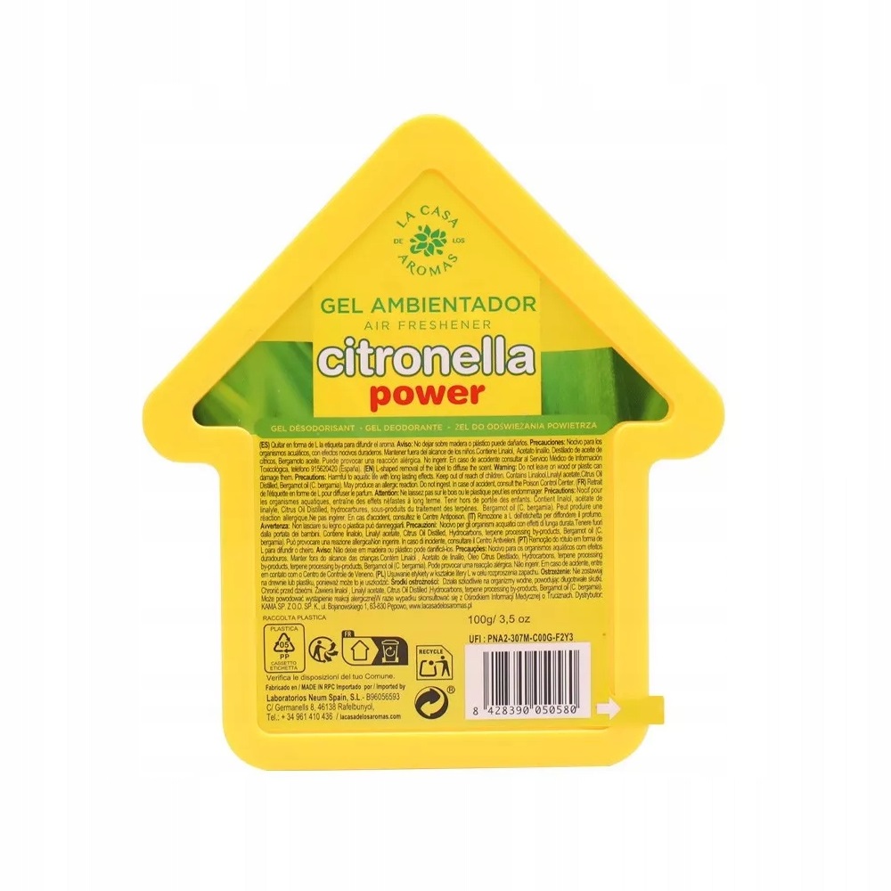 Citronella Odświeżacz W żElu Trawa Cytrynowa
