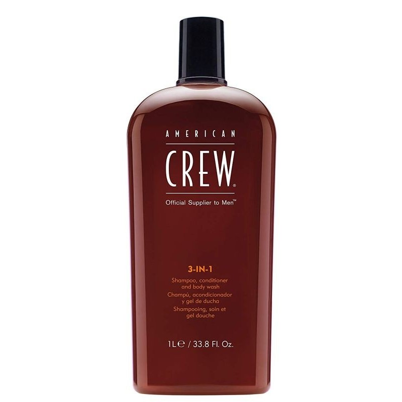 American Crew, Šampon, kondicionér a mycí gel 3v1 šampon, kondicionér a mycí gel 1000 ml