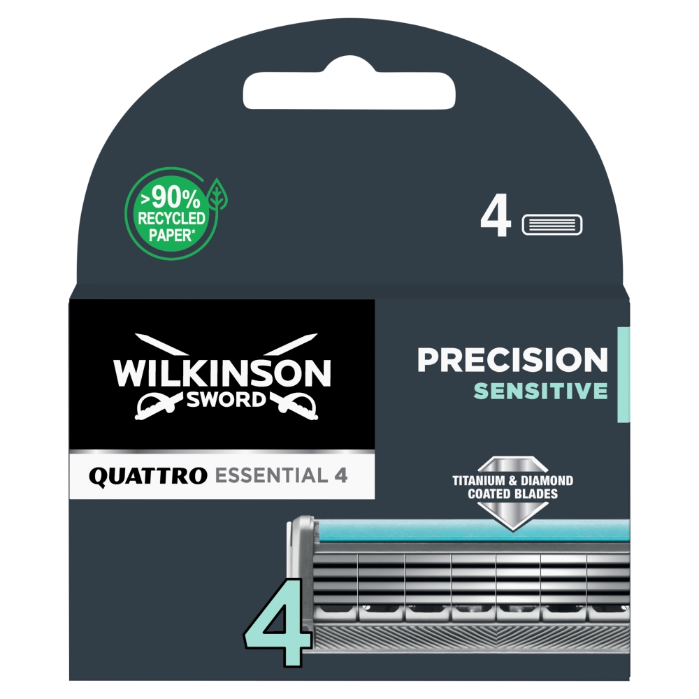 Quattro Essential 4 Precision Sensitive Zapasowe Ostrza Do Maszynki Do Golenia 4szt