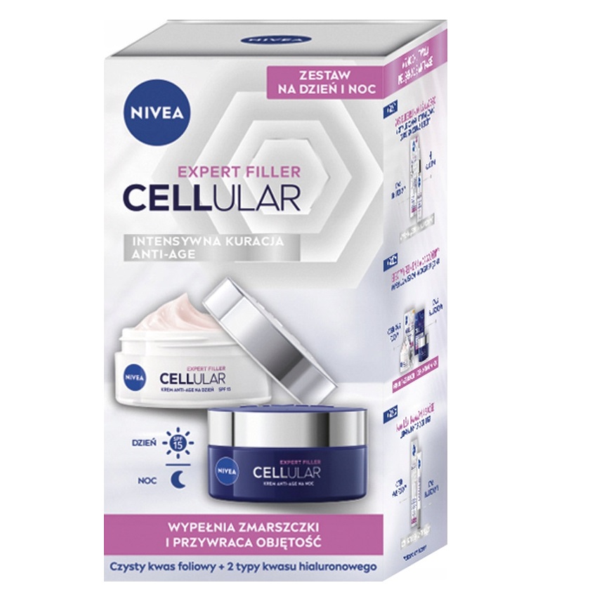 Cellular Expert Filler Zestaw Przeciwzmarszczkowy Krem Na Dzień + Przeciwzmarszczkowy K…