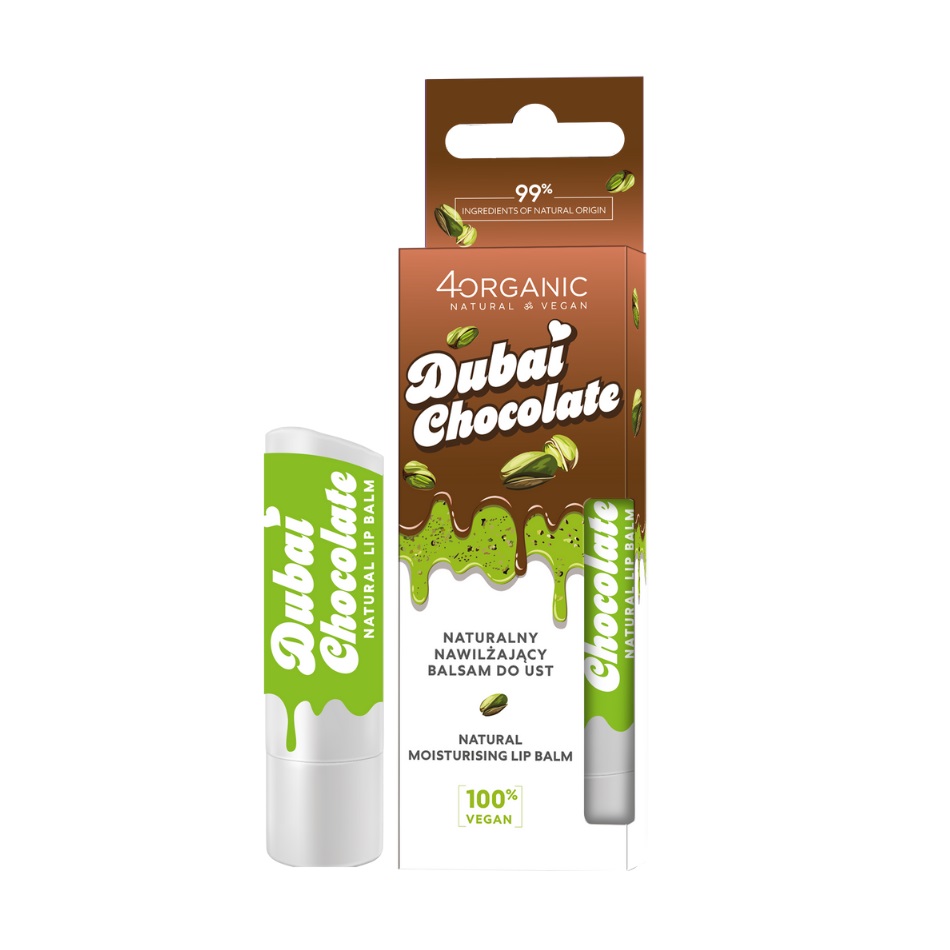 Natural Moisturizing Lip Balm Dubai Chocolate