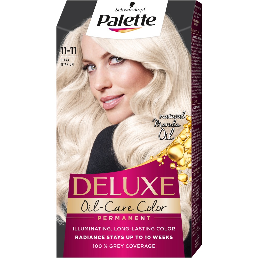 Deluxe Oil-Care Color Farba Do Włosów Trwale Koloryzująca Z Mikroolejkami 11-11 Ultra Tytanowy Blond