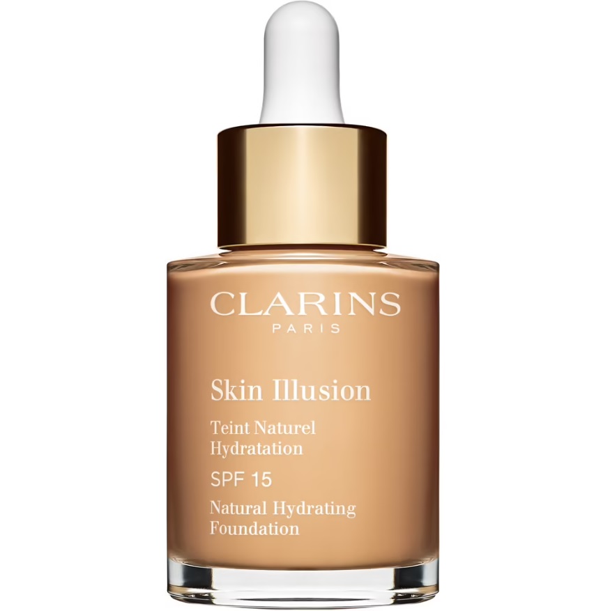 Clarins, Skin Illusion Foundation SPF15 hydratačný podkladový krém na tvár 108,5 Kešu 30ml