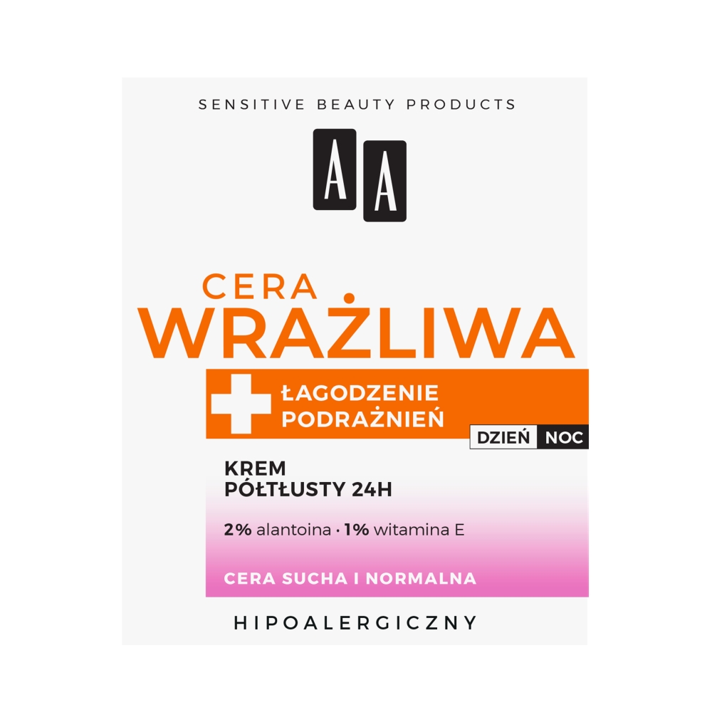 Cera Wrażliwa Krem Półtłusty 24h Do Cery Suchej I Normalnej Na Dzień I Noc