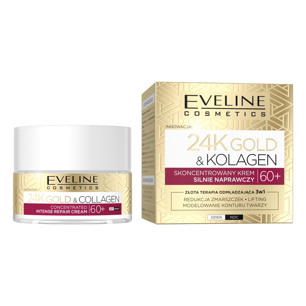 Eveline Cosmetics 24K Gold&amp;Collagen Concentrated High Repair Cream 60+ 50ml