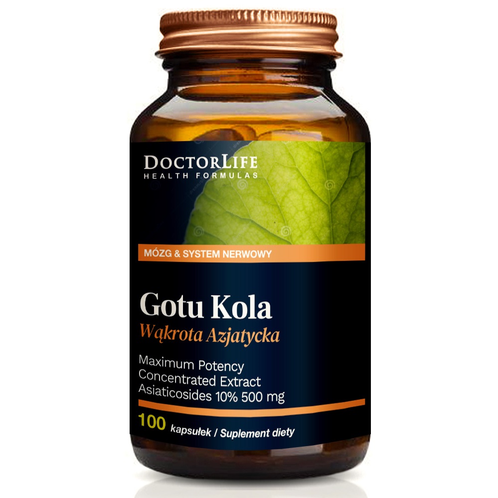 Gotu Kola Ekstrakt Standaryzowany Suplement Diety 100 Kapsułek