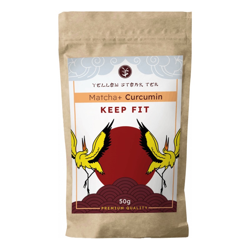 Zelený čAj Yellow Stork Matcha+ Curcumin 50g