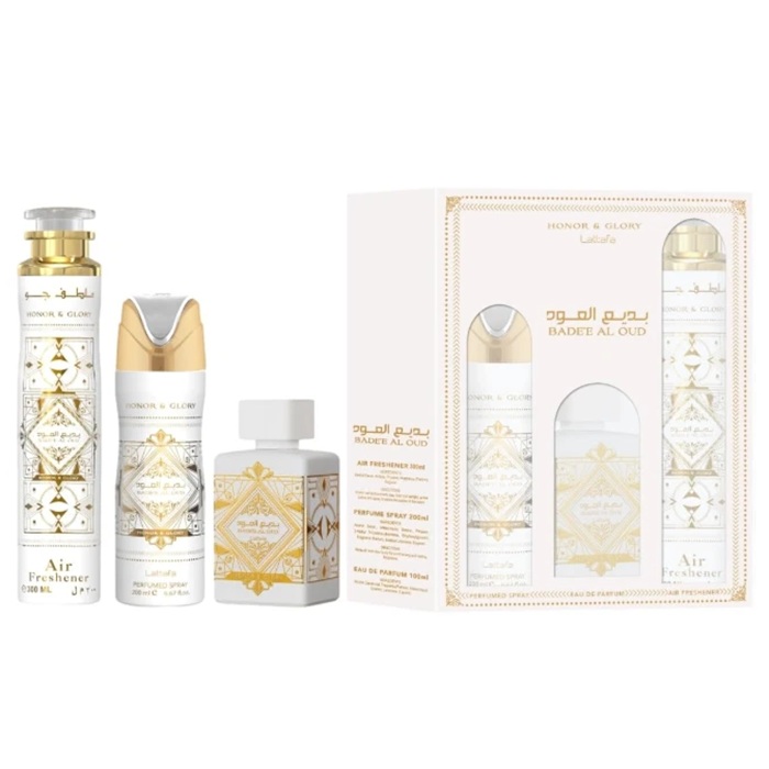 Bade'e Al Oud Honor & Glory Set + Deodorant + Osvěžovač Vzduchu