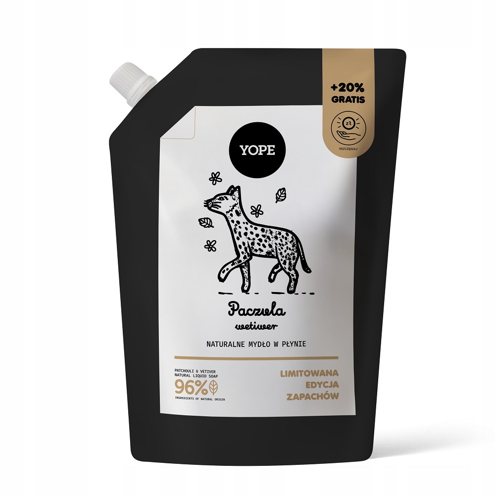 Refill Naturalnego Mydła Do Rąk Přírodní Tekuté Mýdlo – Náplň Paczula Vetiver