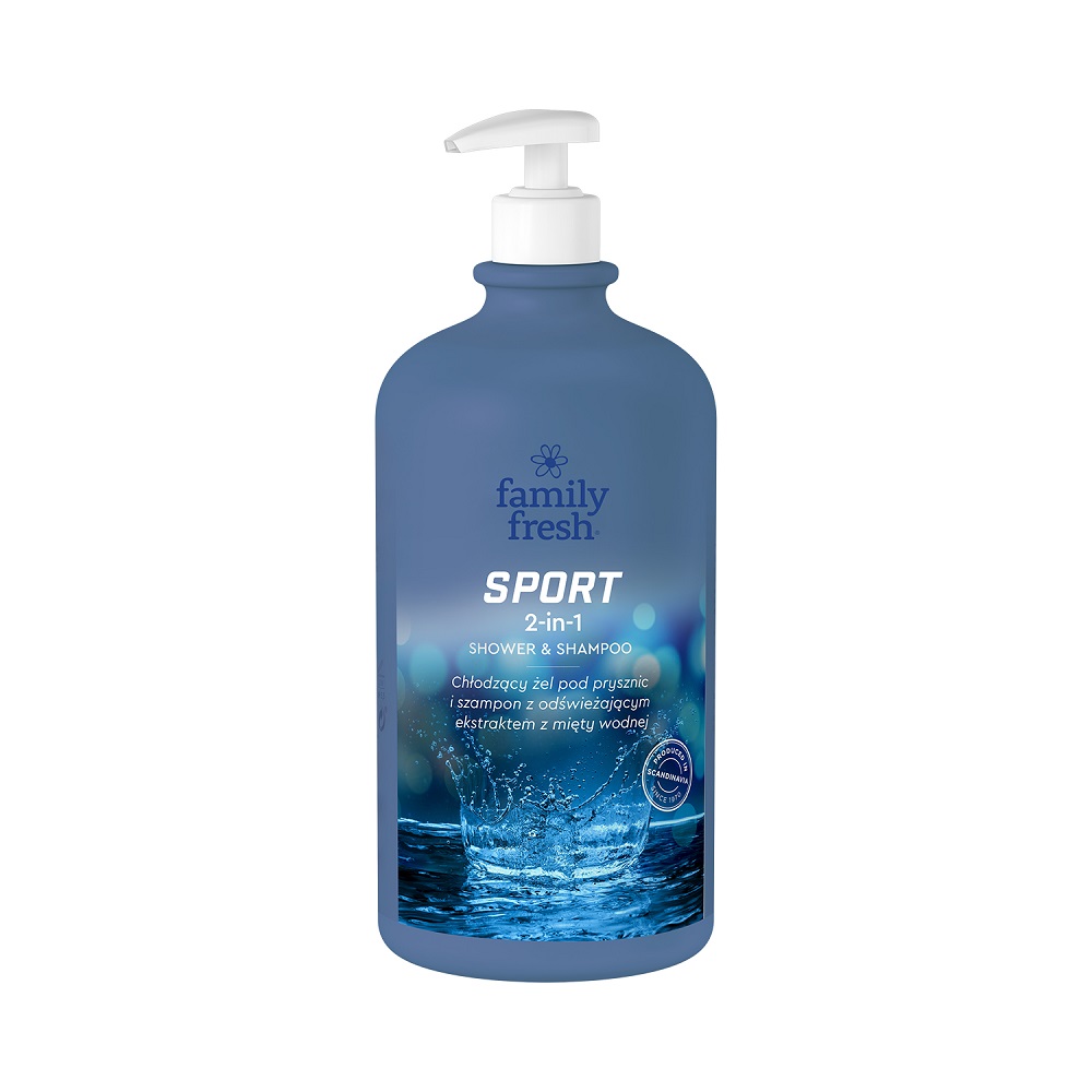 Sport 2v1 Sprchový A šAmpónový Chladivý Sprchový Gél 1000ml