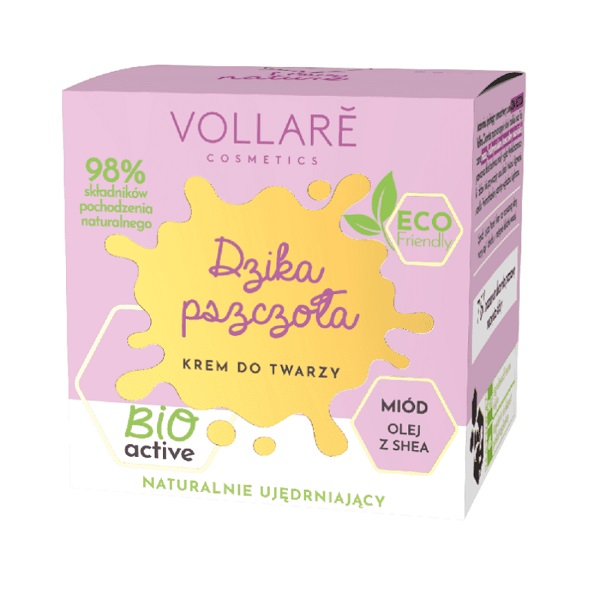 Divoká Včela, Prirodzene Spevňujúci Krém Na Tvár S Medom A Bambuckým Olejom 50ml