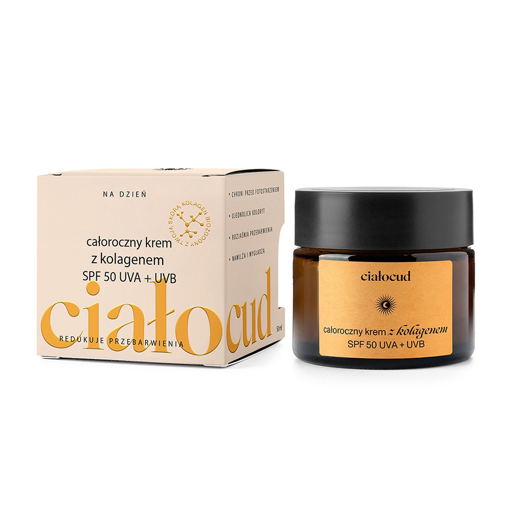 Bodyocud, Celoročný Krém S Kolagénom SPF50 UVA + UVB 50ml