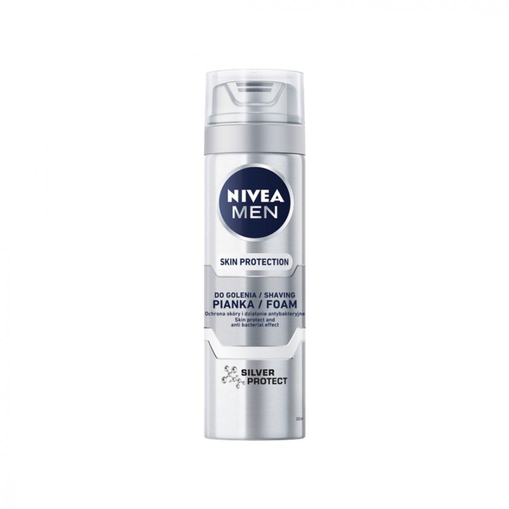 Men Skin Protection Pianka Do Golenia Silver Protect