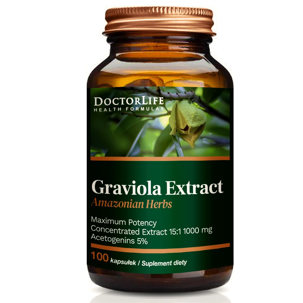 Graviola Extract Wyciąg Z Grawioli Suplement Diety 100 Kapsułek