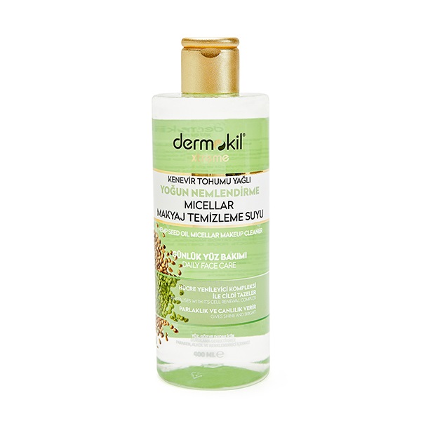 Dermokil, Xtreme Hemp Seed Oil Intense Moisturizing Micellar Removal Water Micellar Liquid with Hemp Oil 400ml