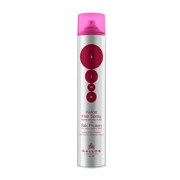 Kallos Extra silne tužiaci lak na vlasy s proteínom ( Hair Spray Extra Strong With Silk Protein) 500 ml