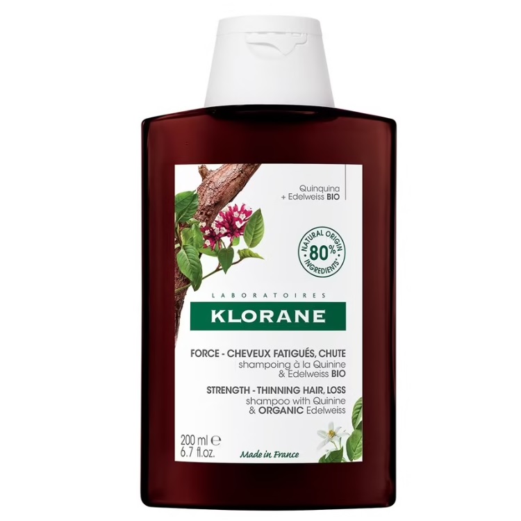 Klorane Shampooing À La Quinine & Edelweiss BIO šampón s chinínom a bio plesnivcom alpským 200 ml