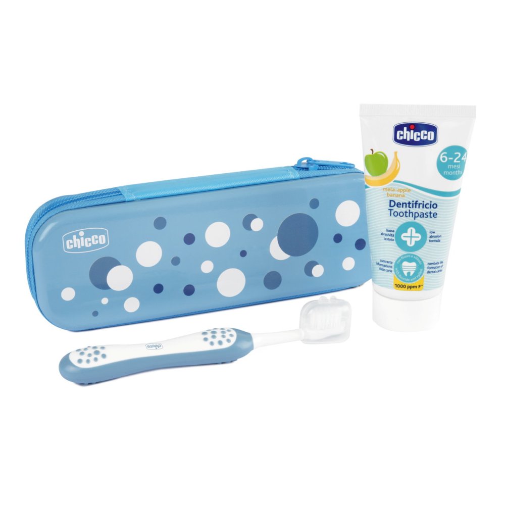 Chicco Cestovná sada pasta a kefka v puzdre 6-36 m