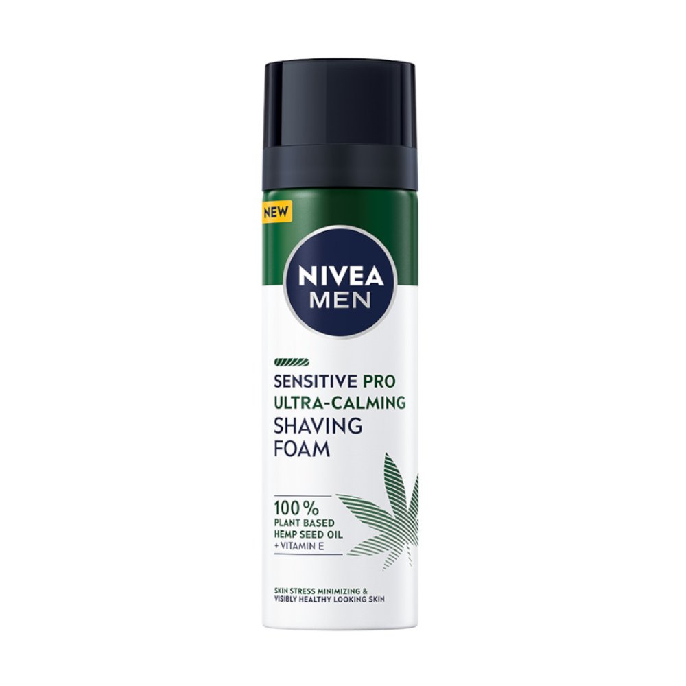 Men Sensitive Pro Ultra-Calming Shaving Foam Pianka Do Golenia Z Olejem Z Nasion Konopnych