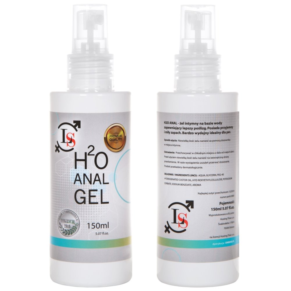 H20 Anal Gel Intímny Gél Na Vodnej Báze 150ml