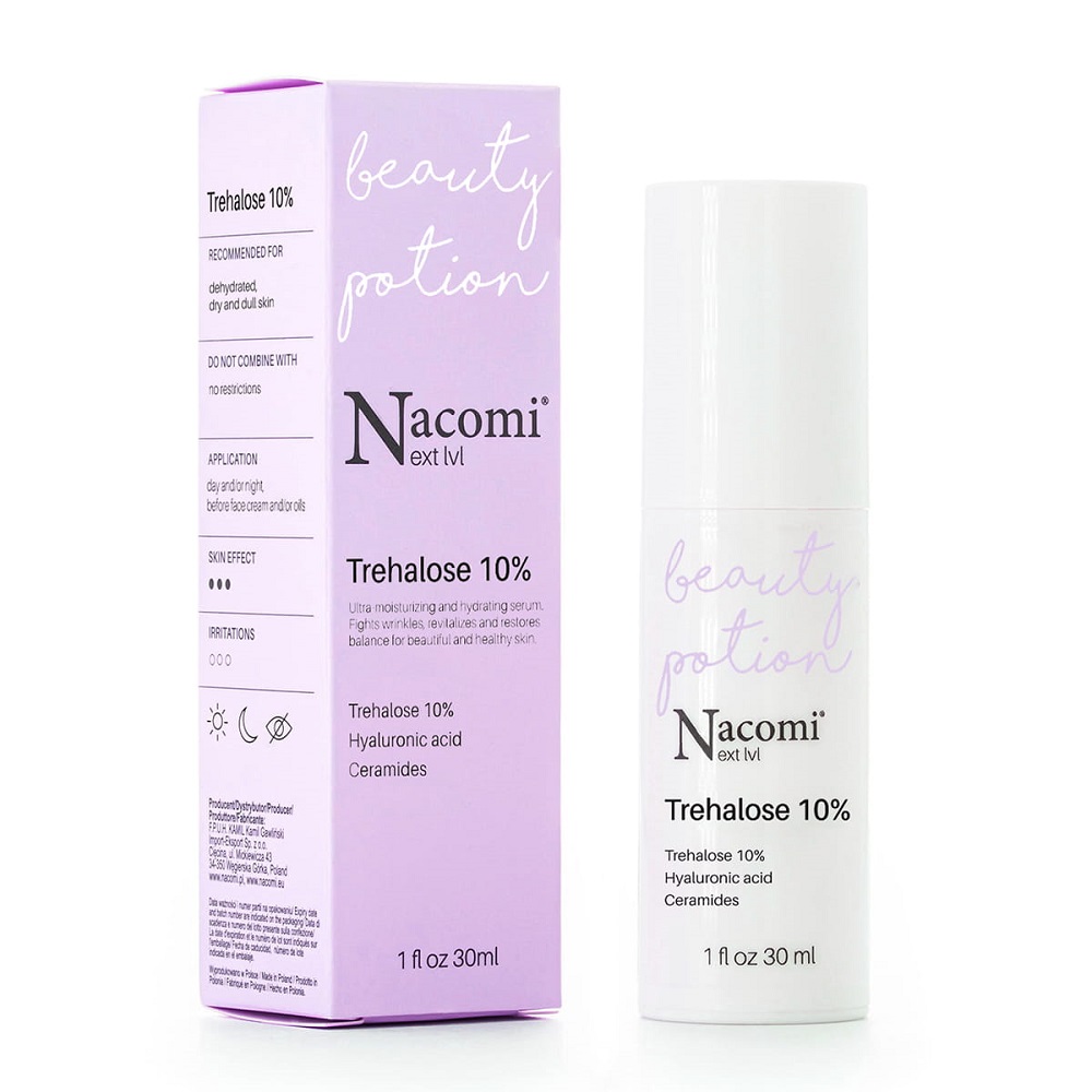 Nacomi Next Level Trehalose 10% Vysoko hydratačné sérum s trehalózou a kyselinou hyalurónovou 30 ml