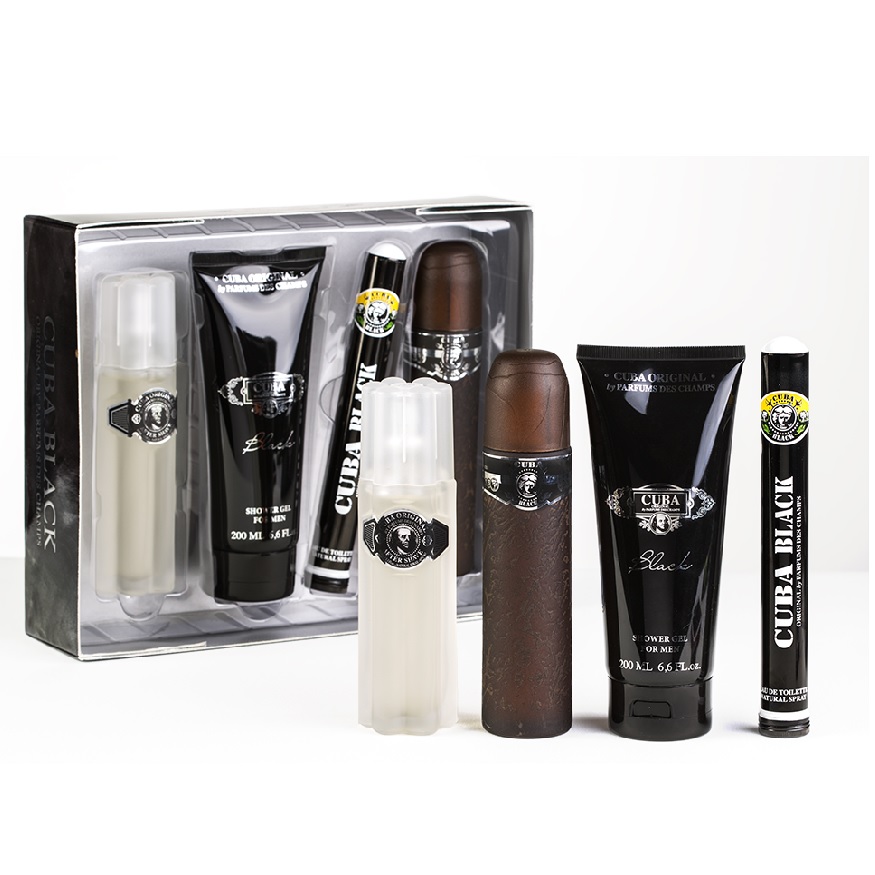 Cuba Black Sada Ve Spreji + Ve Spreji + Sprchový Gel + Sprej Po Holení
