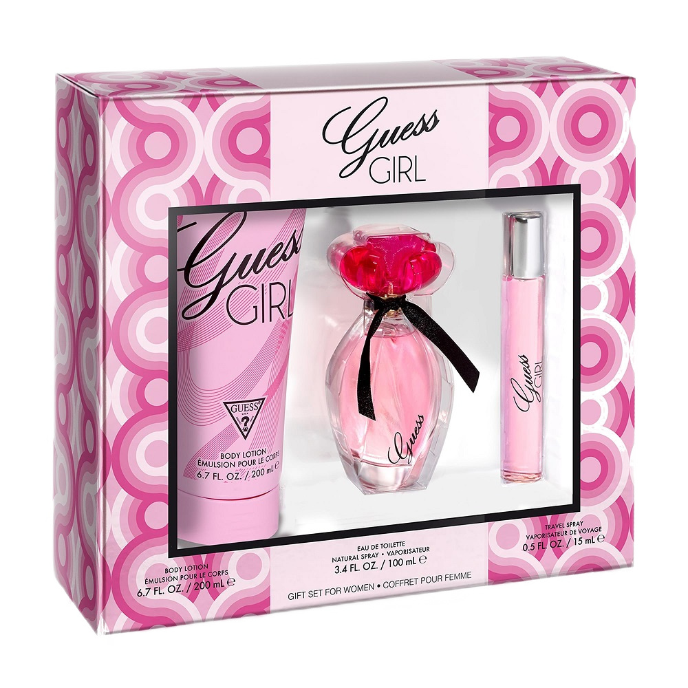 Guess Girl set toaletní voda ve spreji 100ml + toaletní voda ve spreji 15ml + tělové mléko 200ml
