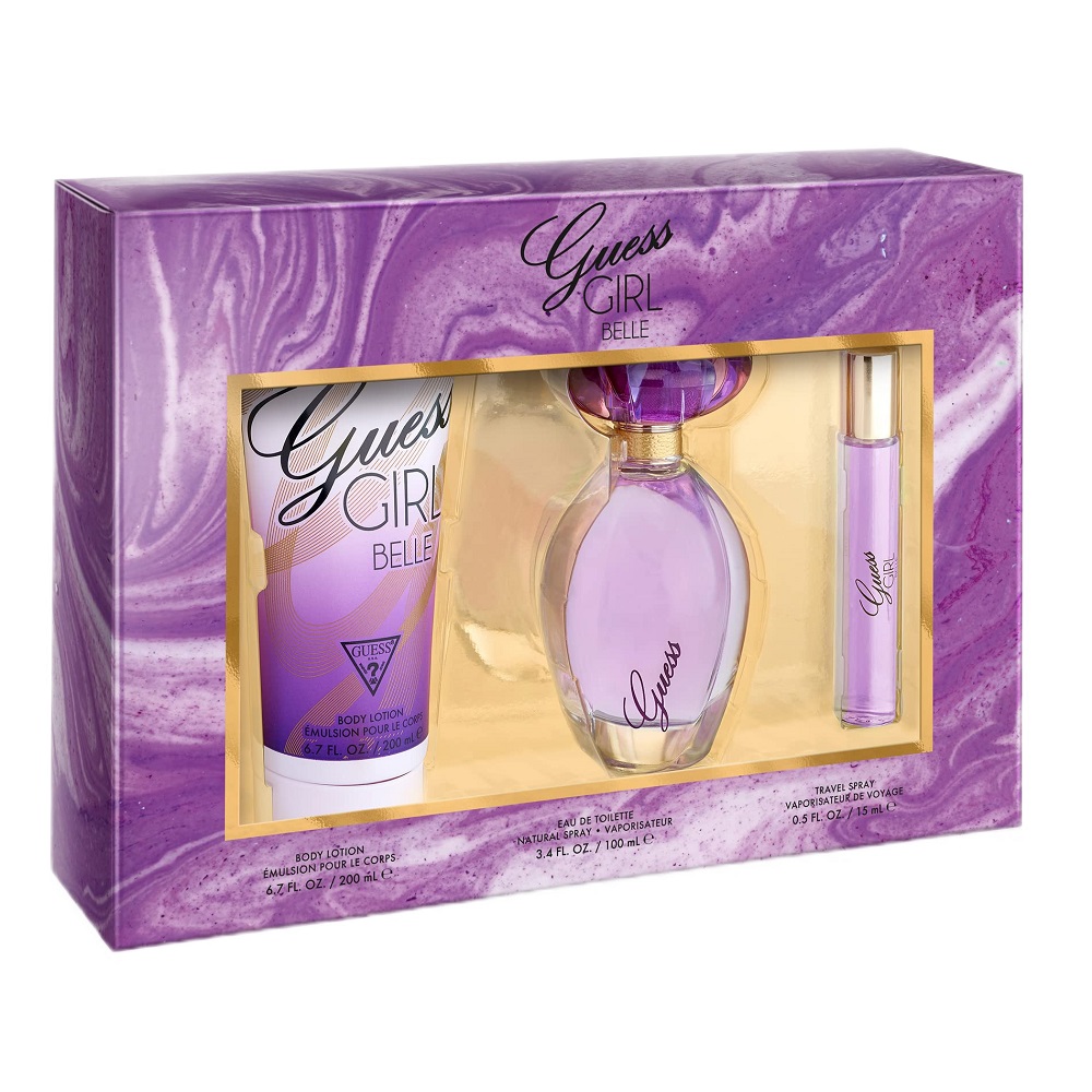 Guess Girl Belle set toaletní voda ve spreji 100ml + toaletní voda ve spreji 15ml + tělové mléko 200ml