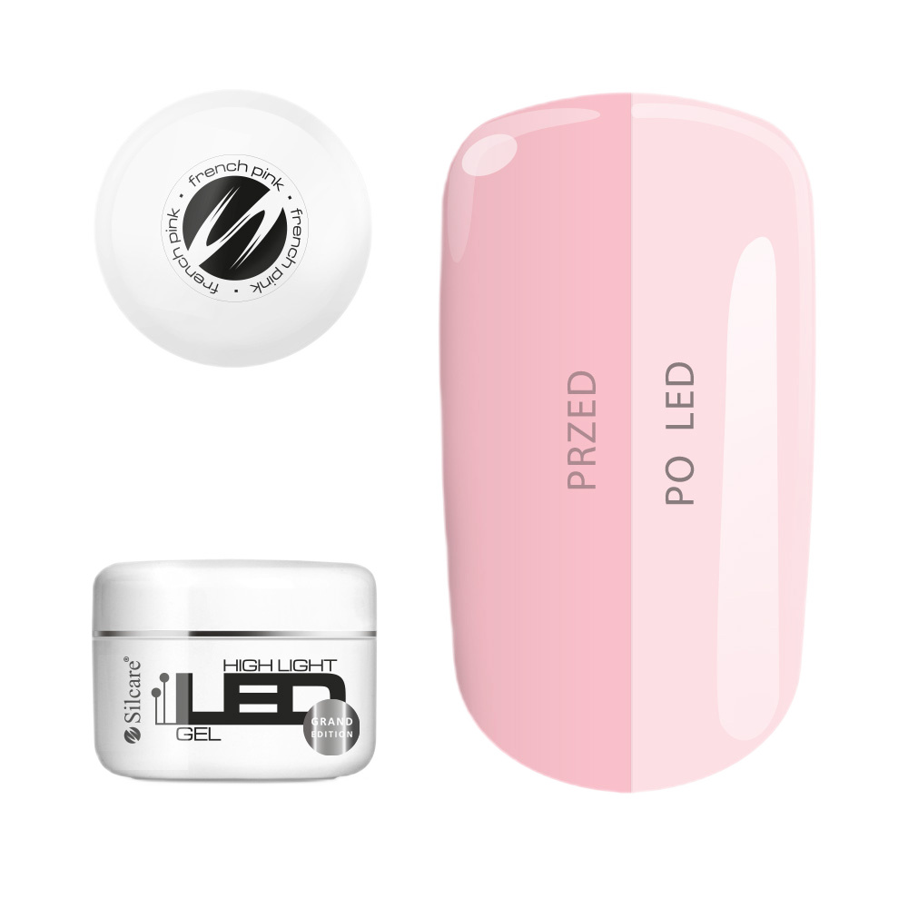 _High Light Led Gel Na Nehty French Pink