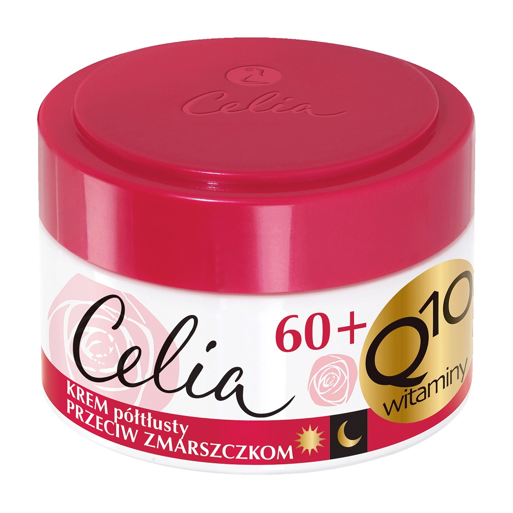 Celia, Q10 Vitamins polotučný krém proti vráskam s kolagénom na deň a noc 60+ 50ml
