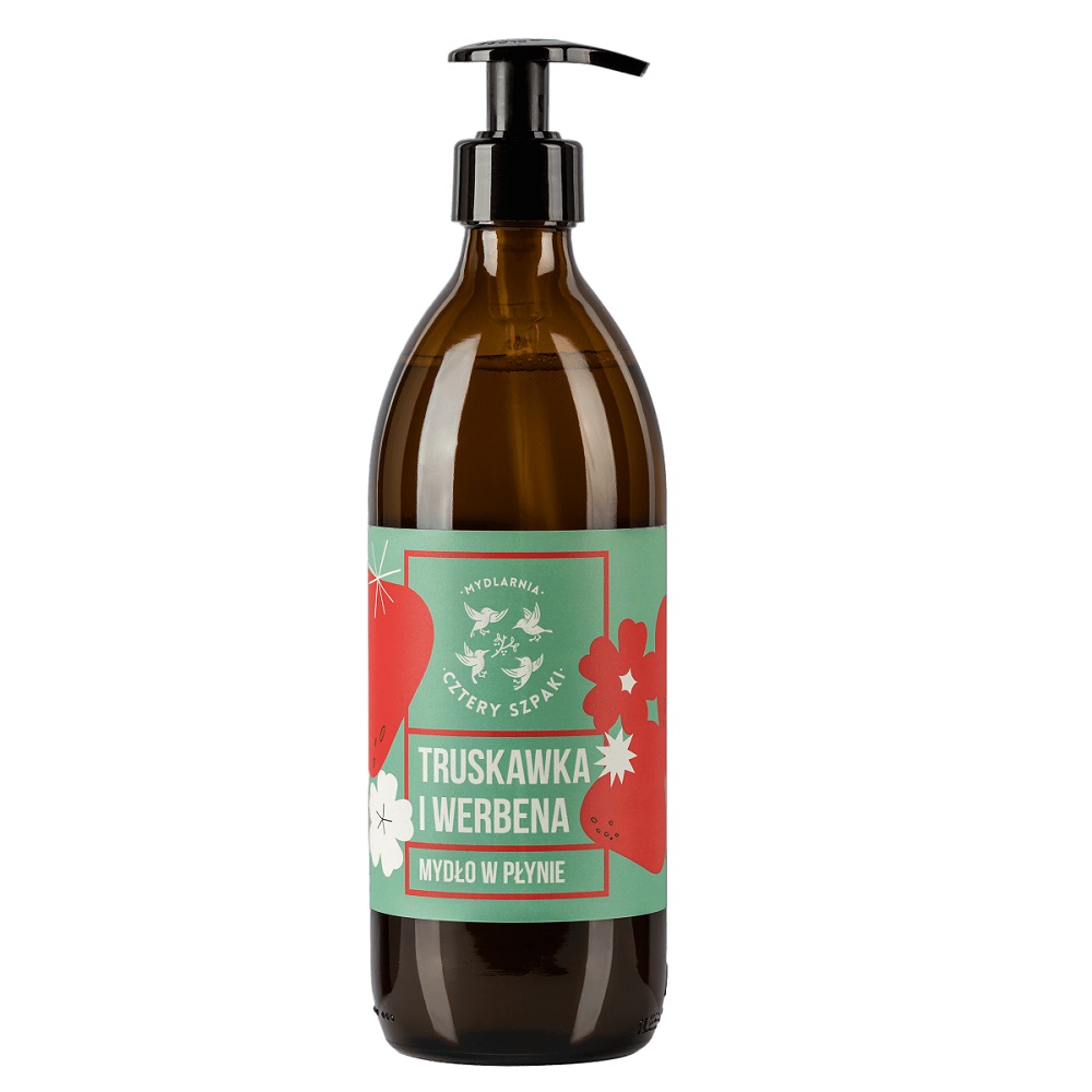 Mydlarnia Cztery Szpaki, Prírodné tekuté mydlo Jahoda a Verbena 500ml