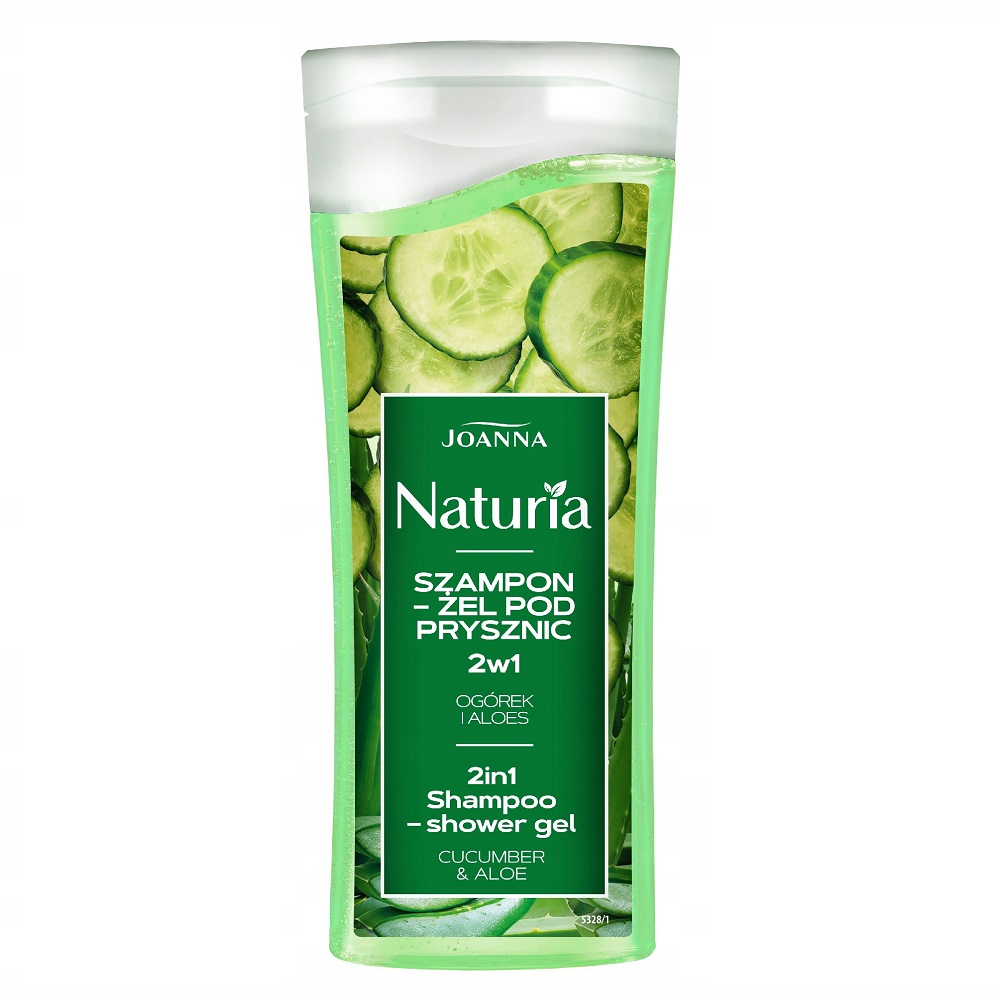 Joanna, Naturia šampón - sprchový gél 2v1 Uhorka a aloe vera 100ml