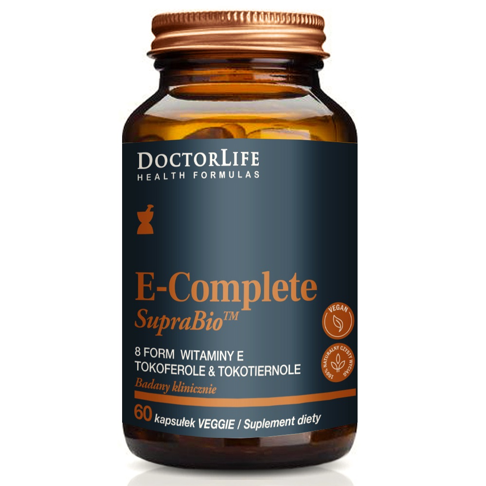 E-Complete SupraBio 8: New-Generation Vitamin E Dietary Supplement, 60 Capsules