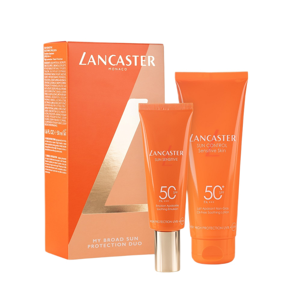 Sun Care Zestaw łAgodzący Balsam Do Ciała SPF50 + Kojąca Emulsja Do Twarzy SPF50