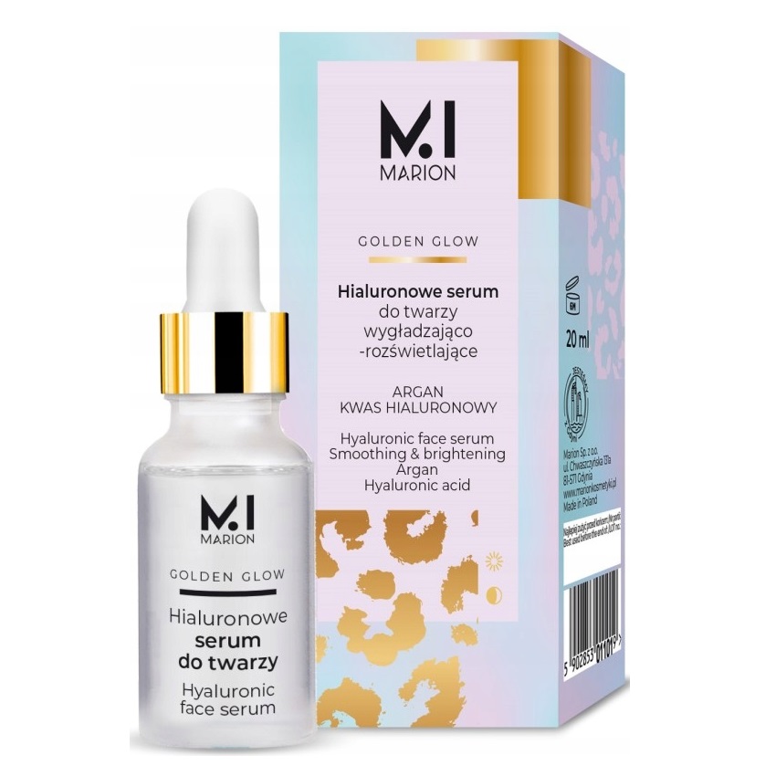 Golden Glow Hyalurónové Vyhladzujúce A Rozjasňujúce Sérum Na Tvár 20ml
