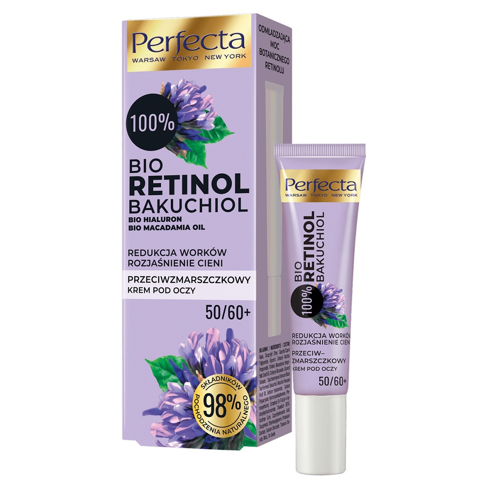 Perfecta, Bio Retinol krém proti vráskam na oči a očné viečka 50/60+ 15ml