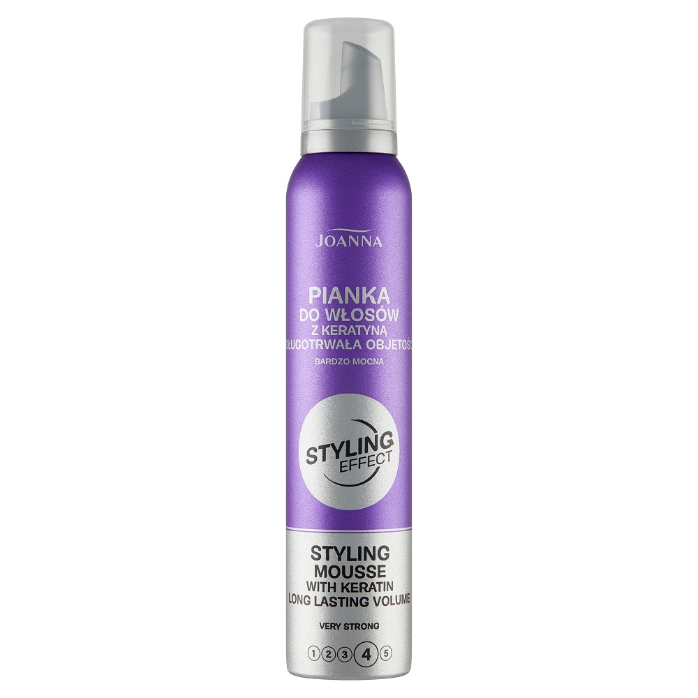 Joanna Styling Effect pena na vlasy s keratínom extra silná 150 ml