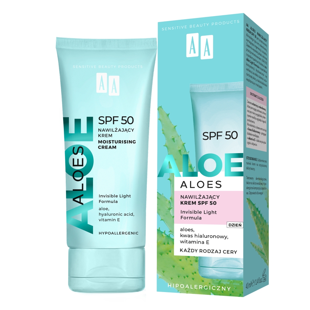 AA, hydratačný krém s aloe vera SPF50 40ml